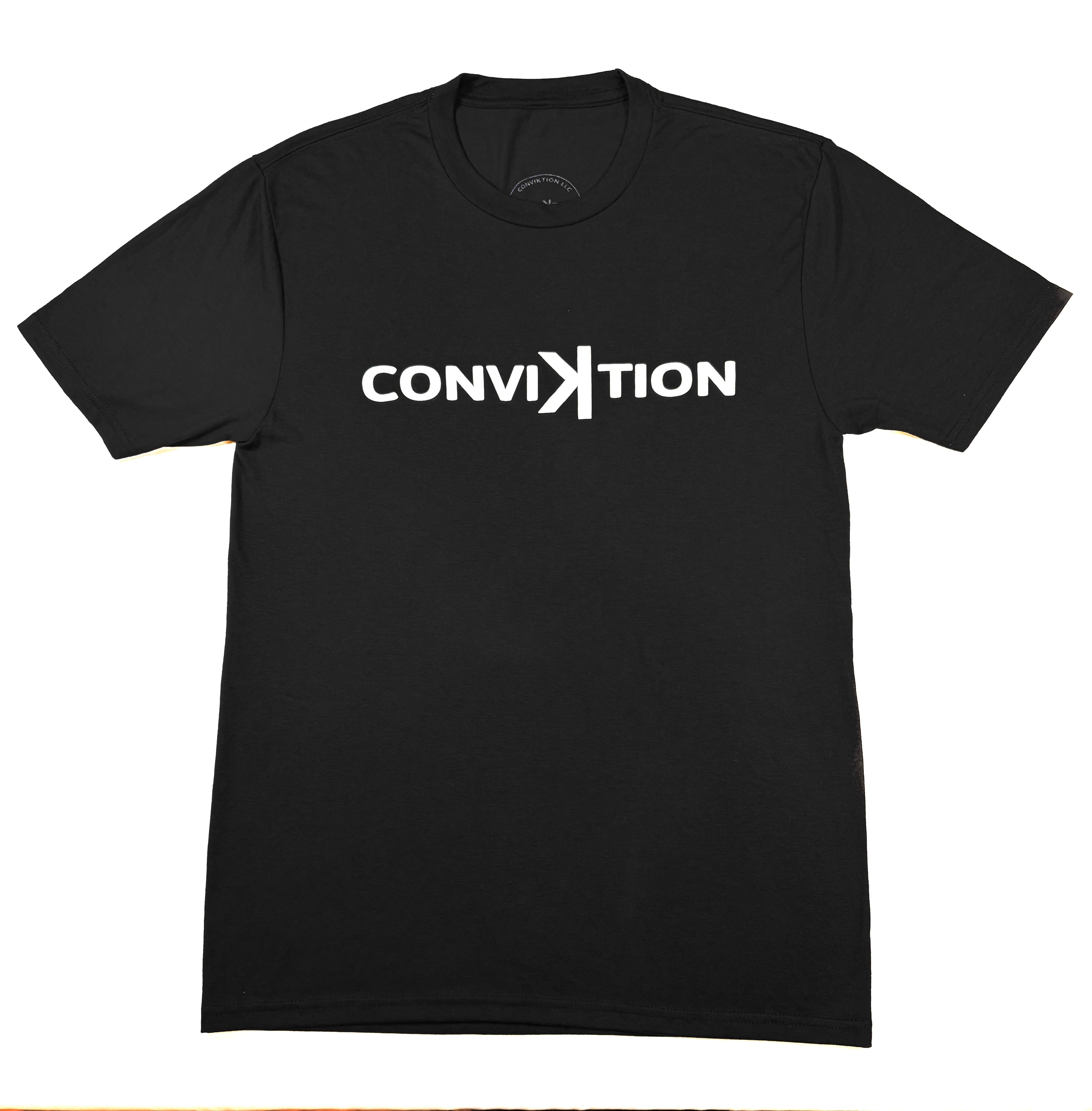 YOUTH ConviKtion Essential Tee- Black w/ white logo