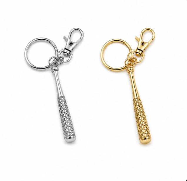 GAMEDAY Rhinestone Baseball Bat Keychain