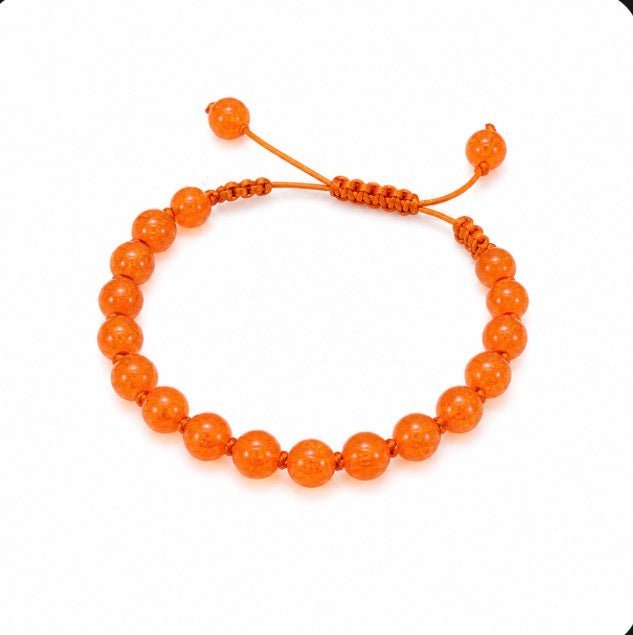 GAMEDAY Orange Energy Bead Bracelet